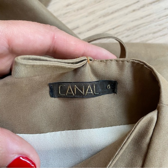 CANAL Dress, Backless, Strappy, Mini, Made in Brazil, Tan/Khaki, Women’s (US M) - Picture 5 of 9